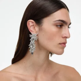 Silver Beaded Dangle Earring