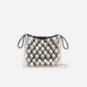 Silver Crystal Chainmail Mini Bag Silver Crystal Chainmail Mini Bag