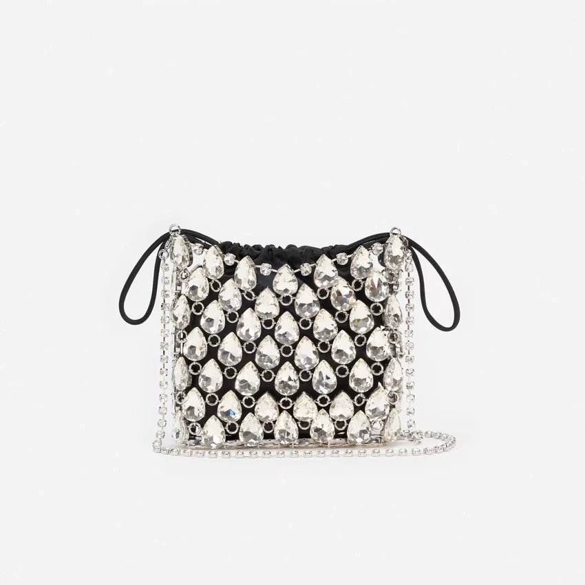Silver Crystal Chainmail Mini Bag Silver Crystal Chainmail Mini Bag