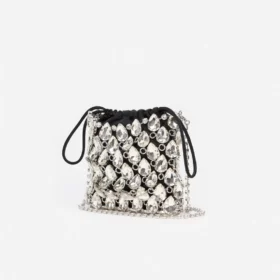 Silver Crystal Chainmail Mini Bag Silver Crystal Chainmail Mini Bag