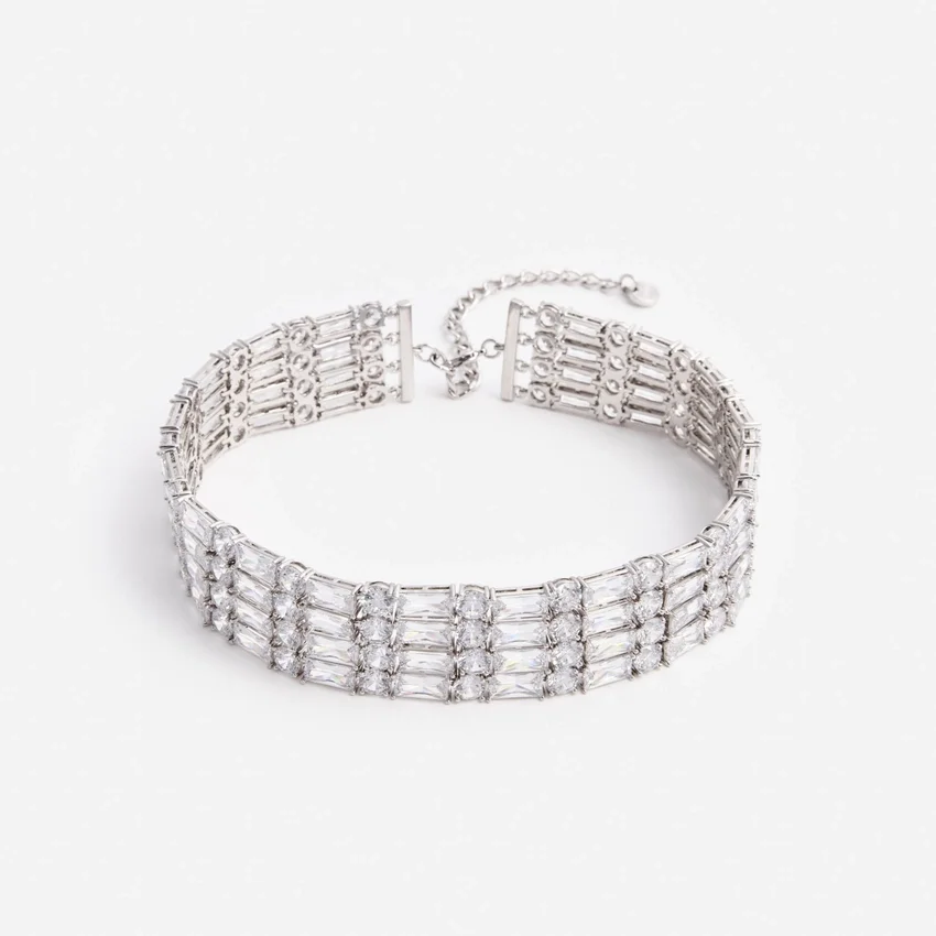 Silver Crystal Choker Silver Crystal Choker