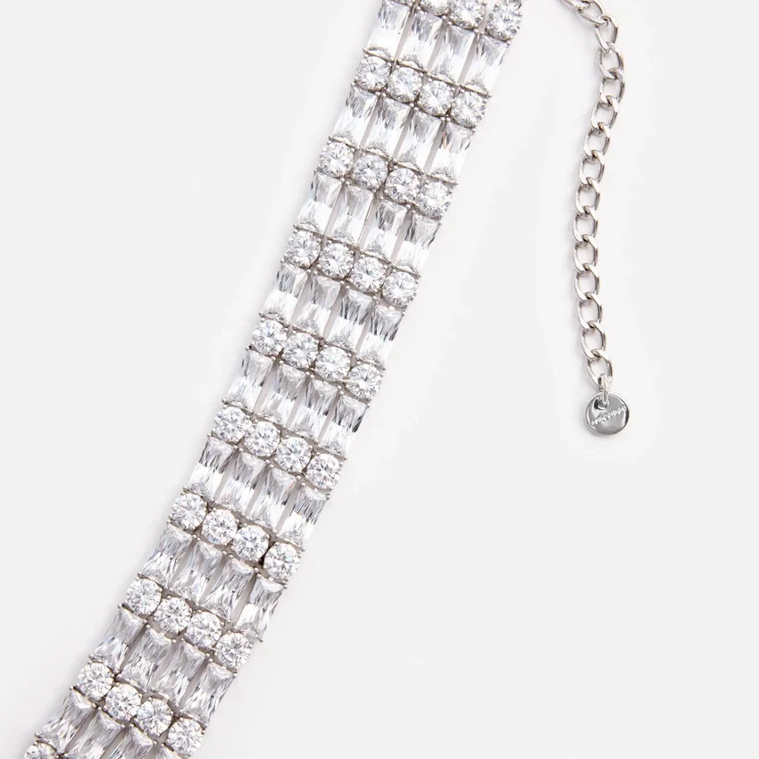 Silver Crystal Choker Silver Crystal Choker