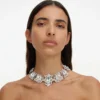 Silver Crystal Cluster Necklace Silver Crystal Cluster Necklace