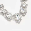 Silver Crystal Cluster Necklace Silver Crystal Cluster Necklace