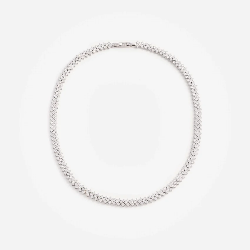 Silver Crystal Necklace Silver Crystal Necklace