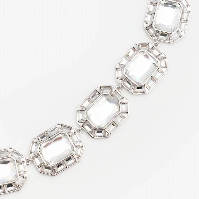 Silver Crystal Necklace Silver Crystal Necklace