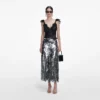 Silver Gradient Sequin Midi Skirt Silver Gradient Sequin Midi Skirt