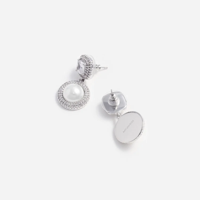Silver Pearl Drop Earrings Silver Pearl Drop Earrings