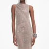 Silver Rhinestone Drape Maxi Dress Silver Rhinestone Drape Maxi Dress