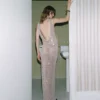 Silver Rhinestone Drape Maxi Dress Silver Rhinestone Drape Maxi Dress