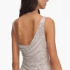 Silver Rhinestone Draped Mini Dress Silver Rhinestone Draped Mini Dress