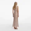 Silver Rhinestone Mesh Midi Dress Silver Rhinestone Mesh Midi Dress