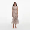 Silver Sequin Embellished Midi Dress Silver Sequin Embellished Midi Dress