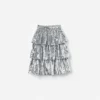 Silver Sequin Tiered Skirt Silver Sequin Tiered Skirt