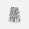 Silver Sequin Tiered Skirt Silver Sequin Tiered Skirt