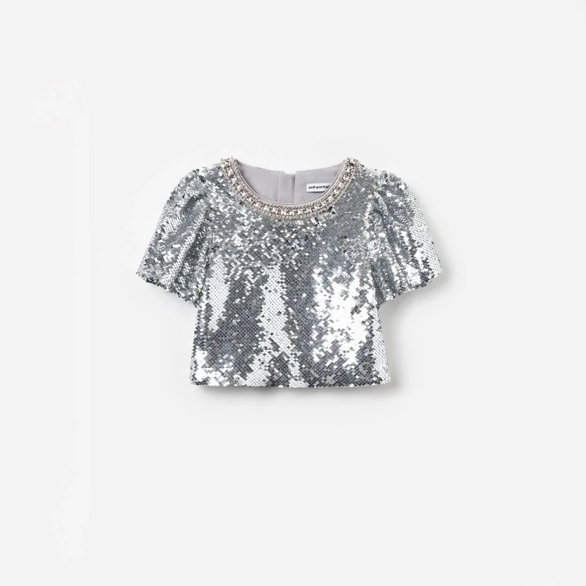 Silver Sequin Top Silver Sequin Top