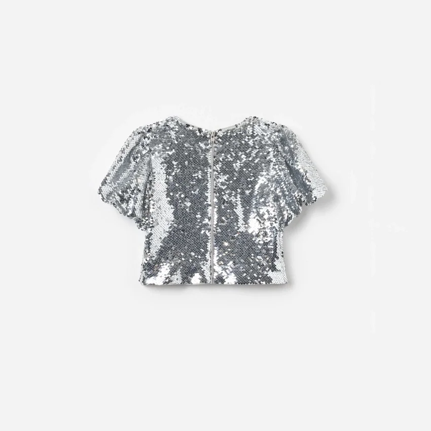 Silver Sequin Top Silver Sequin Top