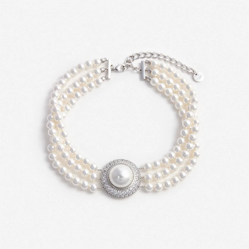 Small Crystal Pearl Choker Small Crystal Pearl Choker