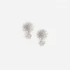 Small Silver Flower Crystal Earrings Small Silver Flower Crystal Earrings
