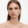 Small Silver Flower Crystal Earrings Small Silver Flower Crystal Earrings