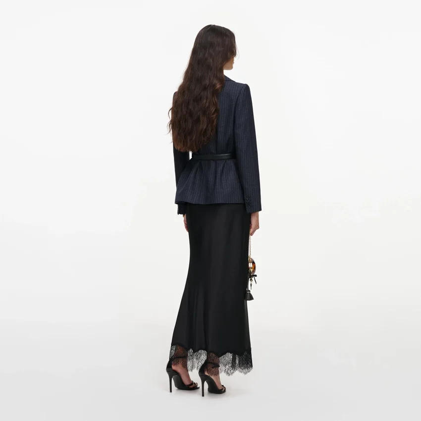 Tailored Blazer Satin Midi Dress Tailored Blazer Satin Midi Dress