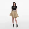 Tan Cotton Mini Skirt Tan Cotton Mini Skirt