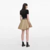 Tan Cotton Mini Skirt Tan Cotton Mini Skirt