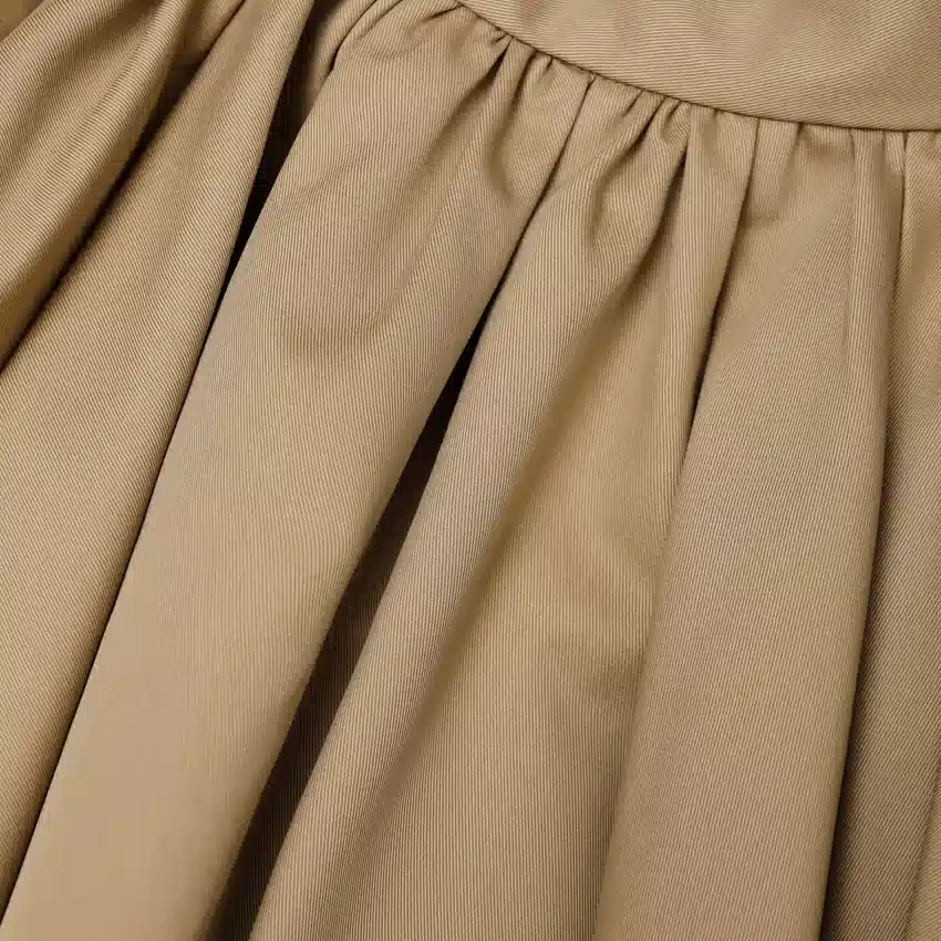 Tan Cotton Mini Skirt Tan Cotton Mini Skirt
