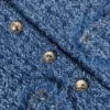 Textured Denim Heart Trim Jacket Textured Denim Heart Trim Jacket