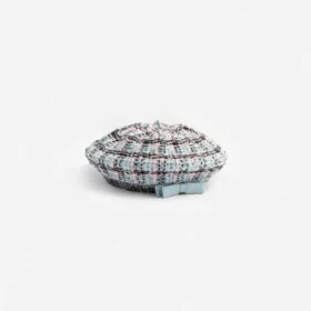 Textured Stripe Knit Beret