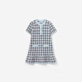 Textured Stripe Knit Dress