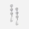 Tiered Crystal Pearl Droplet Earrings Tiered Crystal Pearl Droplet Earrings