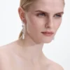 Tiered Crystal Pearl Droplet Earrings Tiered Crystal Pearl Droplet Earrings