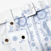 White And Blue Embroidered Mini Skirt White And Blue Embroidered Mini Skirt