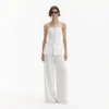White Bandeau Crepe Jumpsuit White Bandeau Crepe Jumpsuit