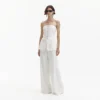 White Bandeau Crepe Jumpsuit White Bandeau Crepe Jumpsuit