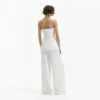 White Bandeau Crepe Jumpsuit White Bandeau Crepe Jumpsuit