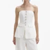 White Bandeau Crepe Jumpsuit White Bandeau Crepe Jumpsuit