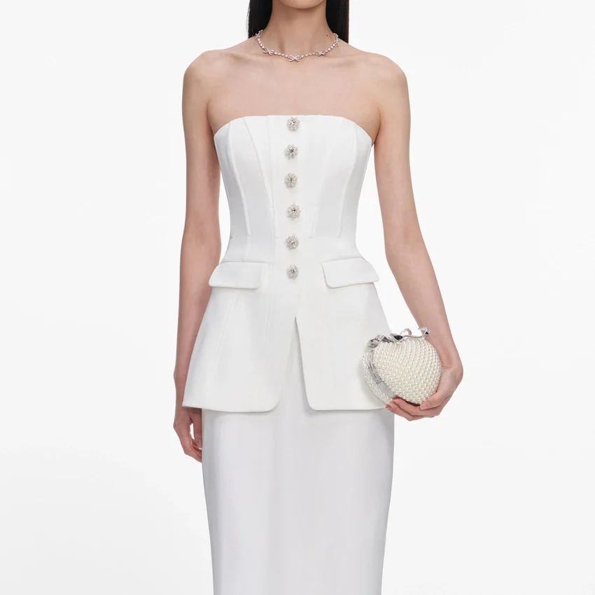White Bandeau Maxi Dress White Bandeau Maxi Dress