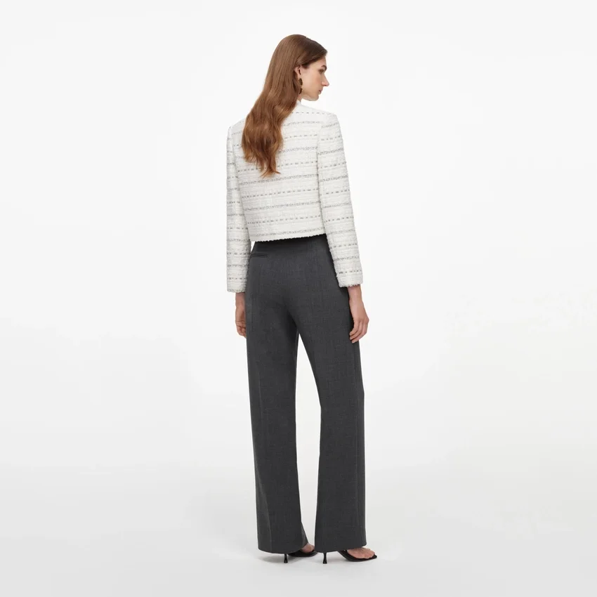 White Boucle Boxy Jacket White Boucle Boxy Jacket