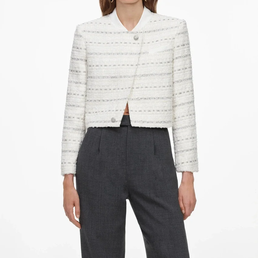 White Boucle Boxy Jacket White Boucle Boxy Jacket
