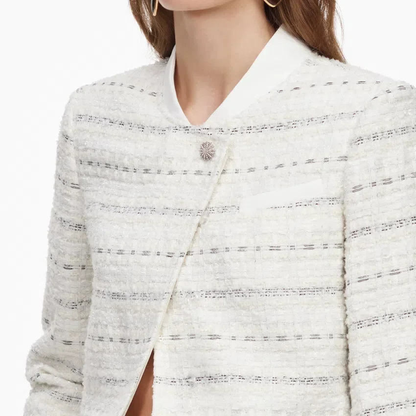 White Boucle Boxy Jacket White Boucle Boxy Jacket