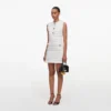 White Boucle Sleeveless Mini Dress White Boucle Sleeveless Mini Dress