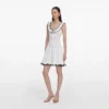 White Contrast Trim Knit Mini Dress White Contrast Trim Knit Mini Dress
