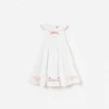 White Cotton Bow Embroidered Dress White Cotton Bow Embroidered Dress