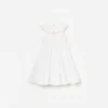 White Cotton Bow Embroidered Dress White Cotton Bow Embroidered Dress