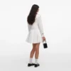 White Cotton Double Breasted Mini Dress White Cotton Double Breasted Mini Dress