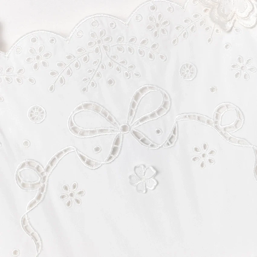 White Cotton Embroidered Dress White Cotton Embroidered Dress