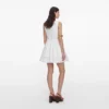 White Cotton Embroidered Mini Dress White Cotton Embroidered Mini Dress