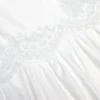 White Cotton Lace Trim Midi Dress White Cotton Lace Trim Midi Dress